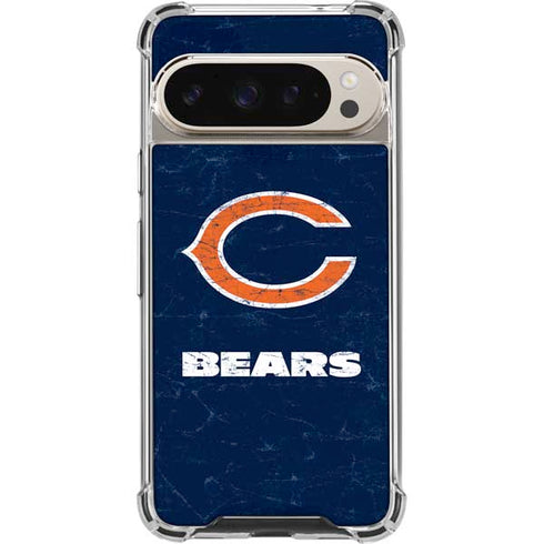 NFL Chicago Bears Distressed Pixel 9 Pro XL Clear Case